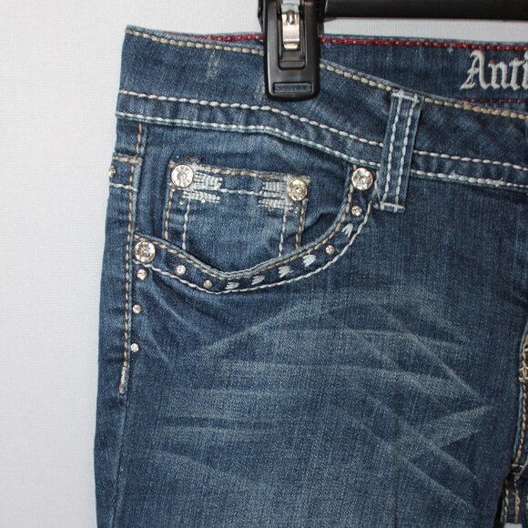Antique Rivet Designer Jeans - Picture 5 of 14